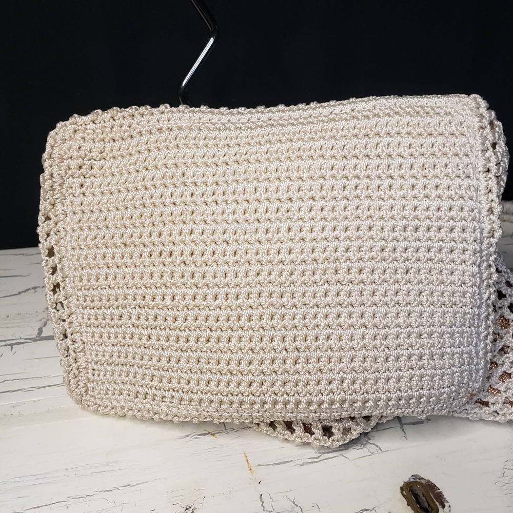 The Sak Crochet Hobo Bag in Cream and Brown - Picture 12 of 12
